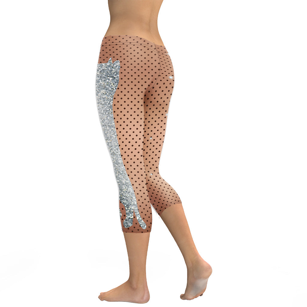 Sequin Mesh Capris