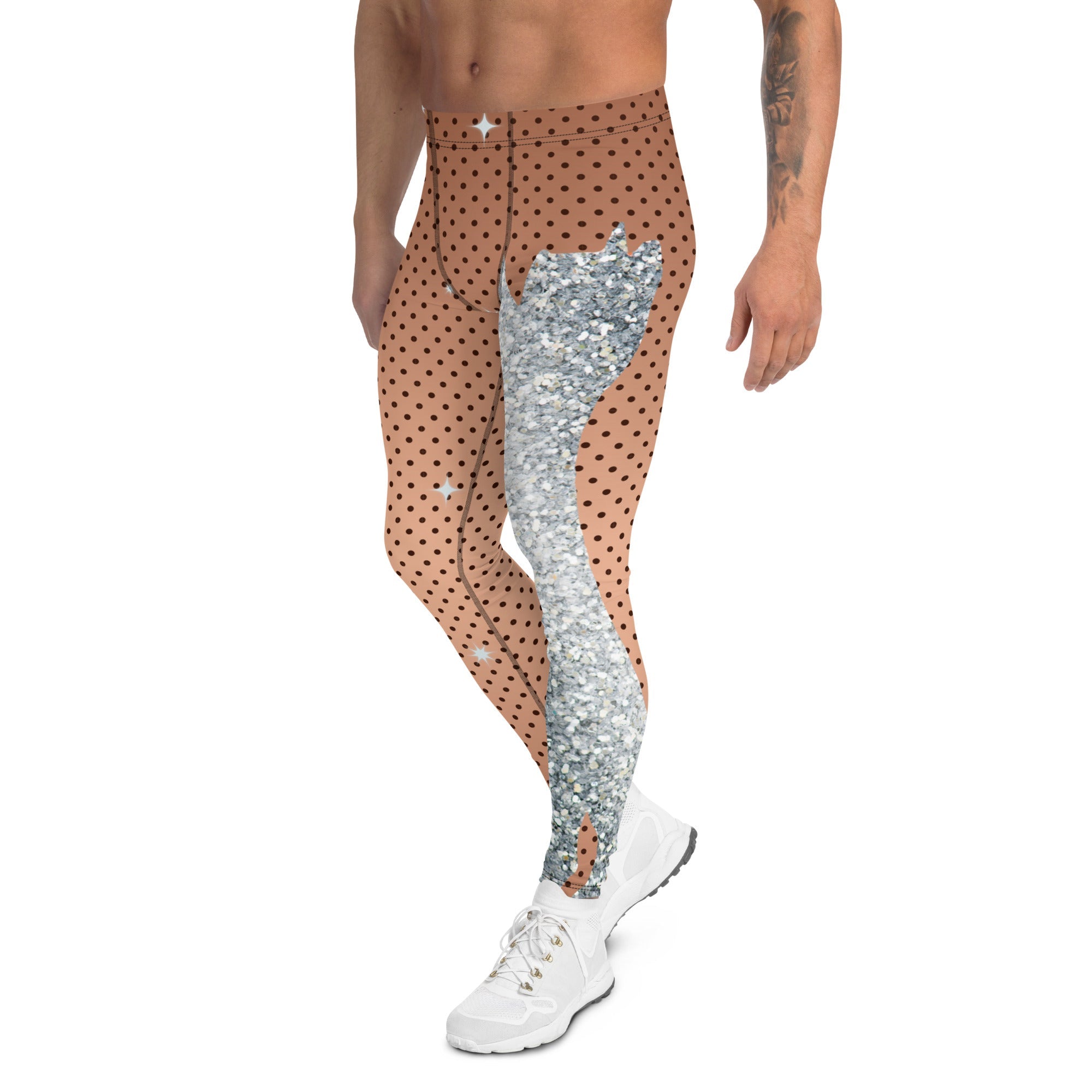 Sequin Mesh Men's Leggings