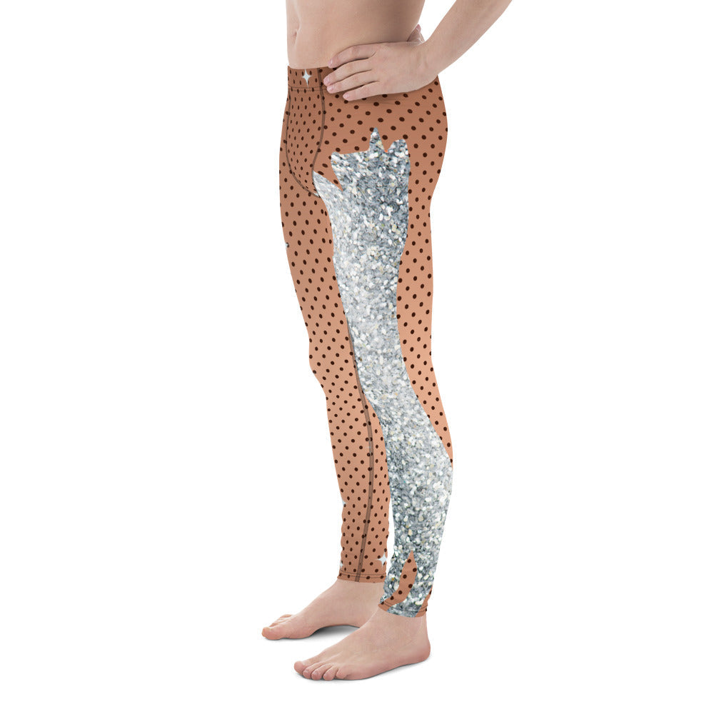 Sequin Mesh Men's Leggings