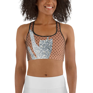 Sequin Mesh Sports Bra