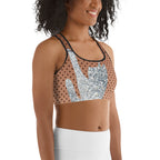 Sequin Mesh Sports Bra
