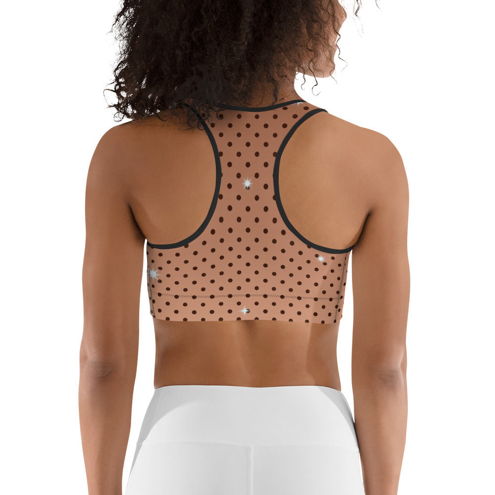 Sequin Mesh Sports Bra