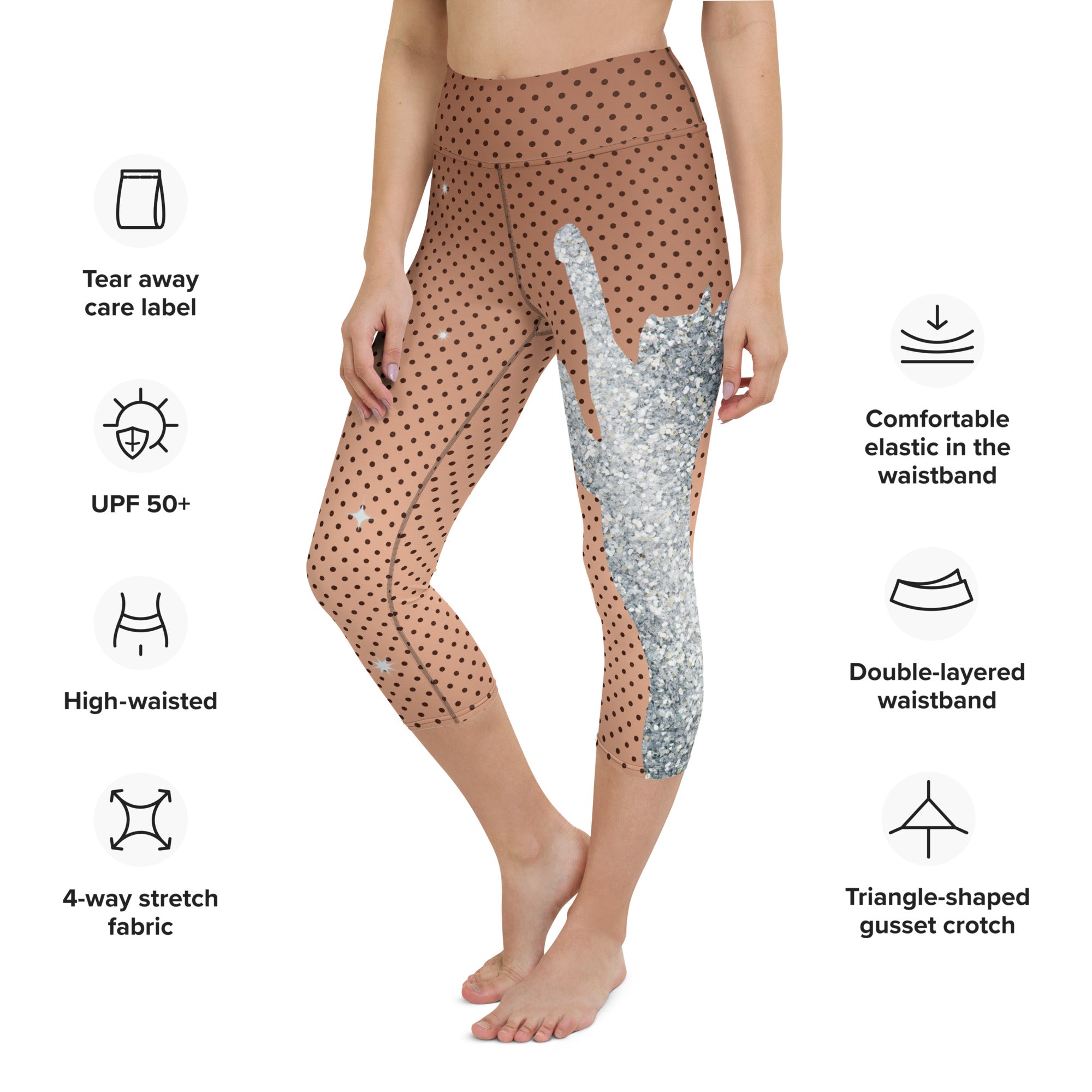 Sequin Mesh Yoga Capris