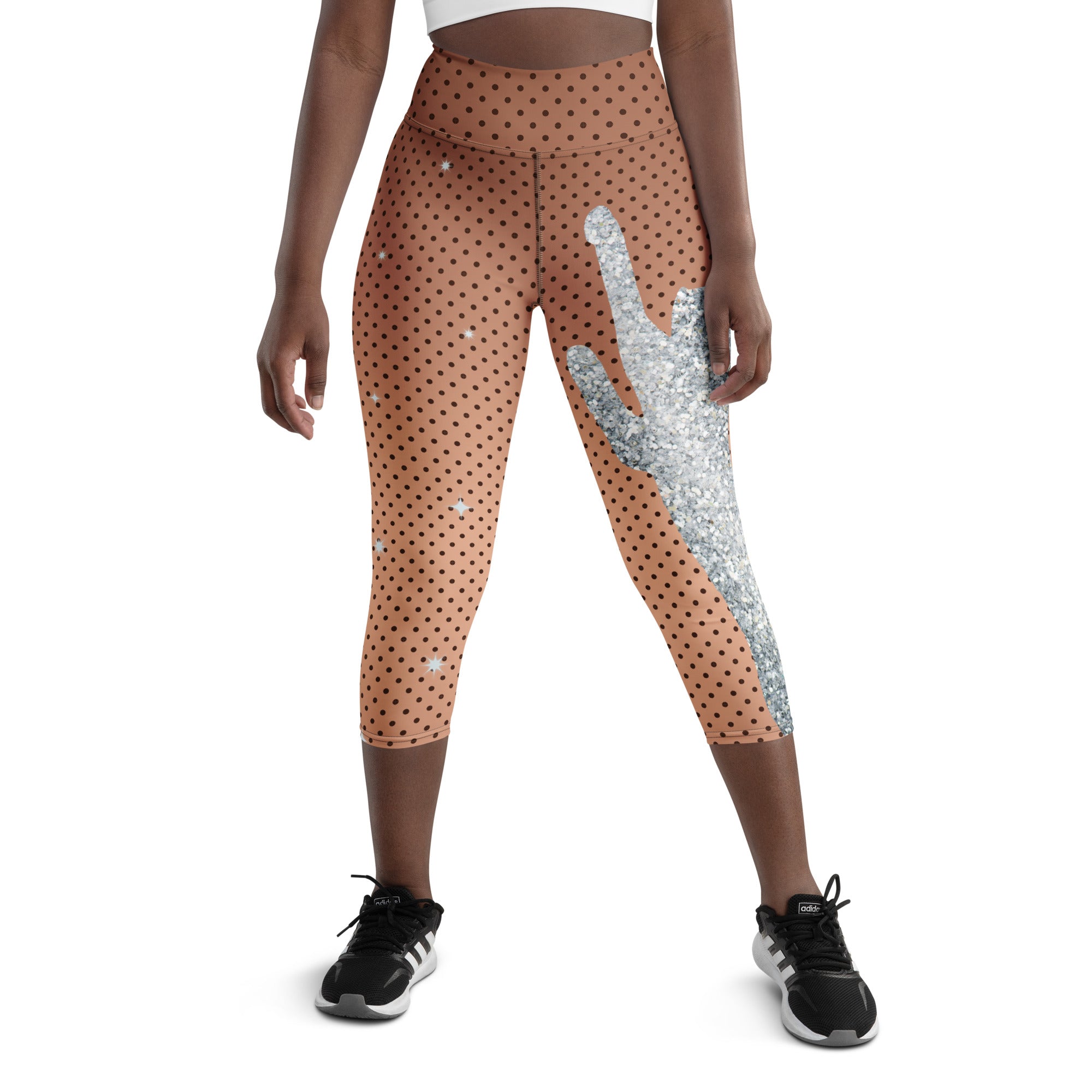 Sequin Mesh Yoga Capris