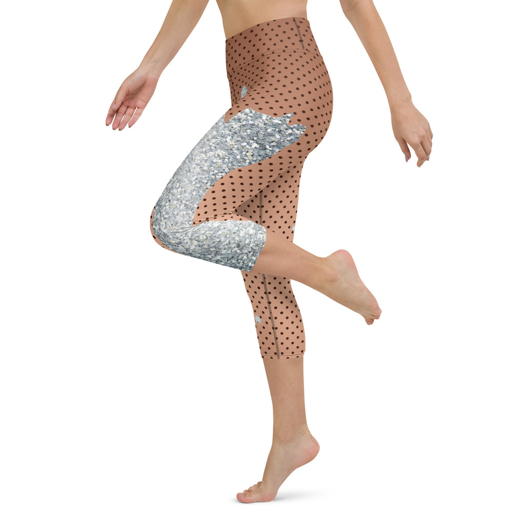 Sequin Mesh Yoga Capris