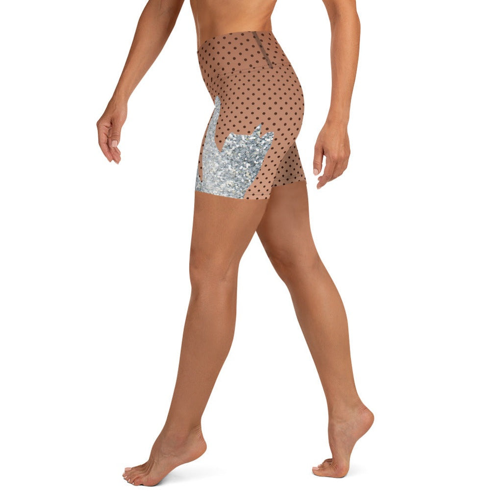 Sequin Mesh Yoga Shorts