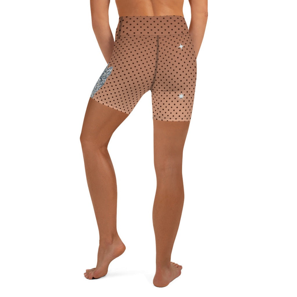 Sequin Mesh Yoga Shorts