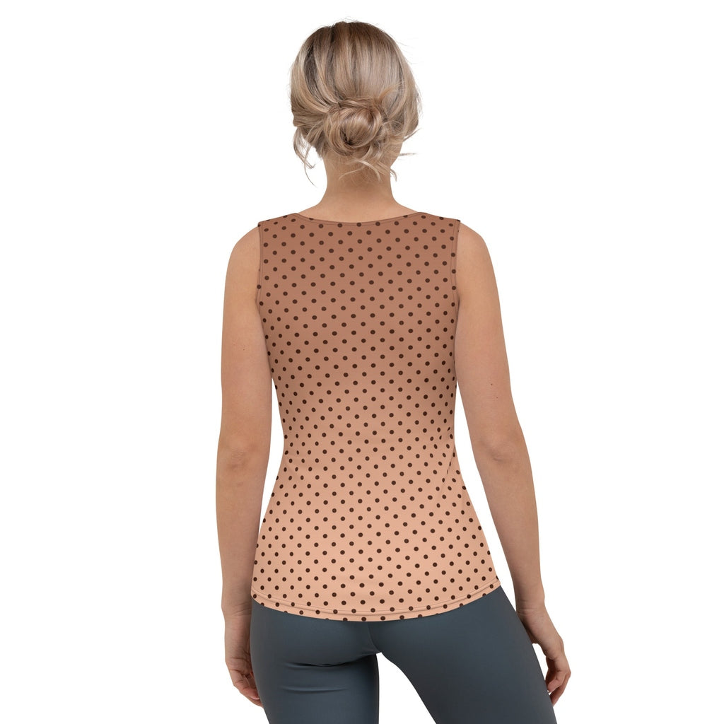 Sequin Print Mesh Tank Top