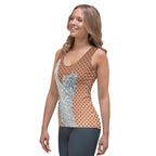 Sequin Print Mesh Tank Top