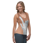 Sequin Print Mesh Tank Top