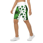 Shamrock & Tartan Biker Shorts