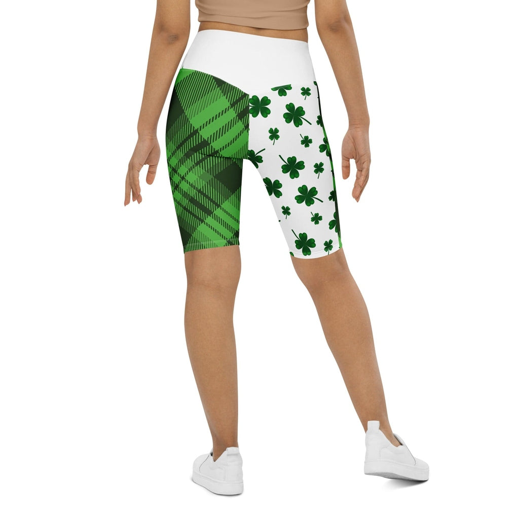 Shamrock & Tartan Biker Shorts