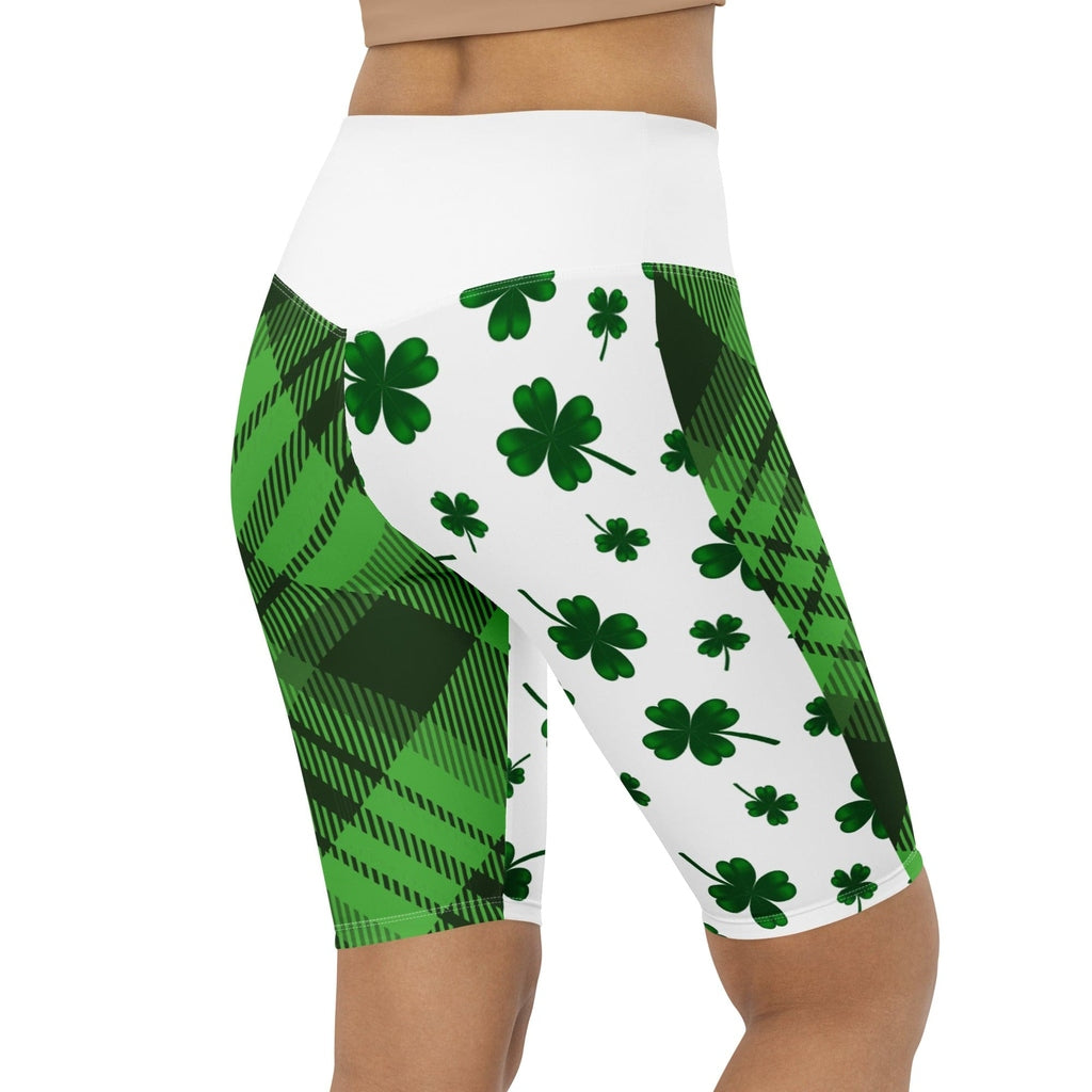 Shamrock & Tartan Biker Shorts