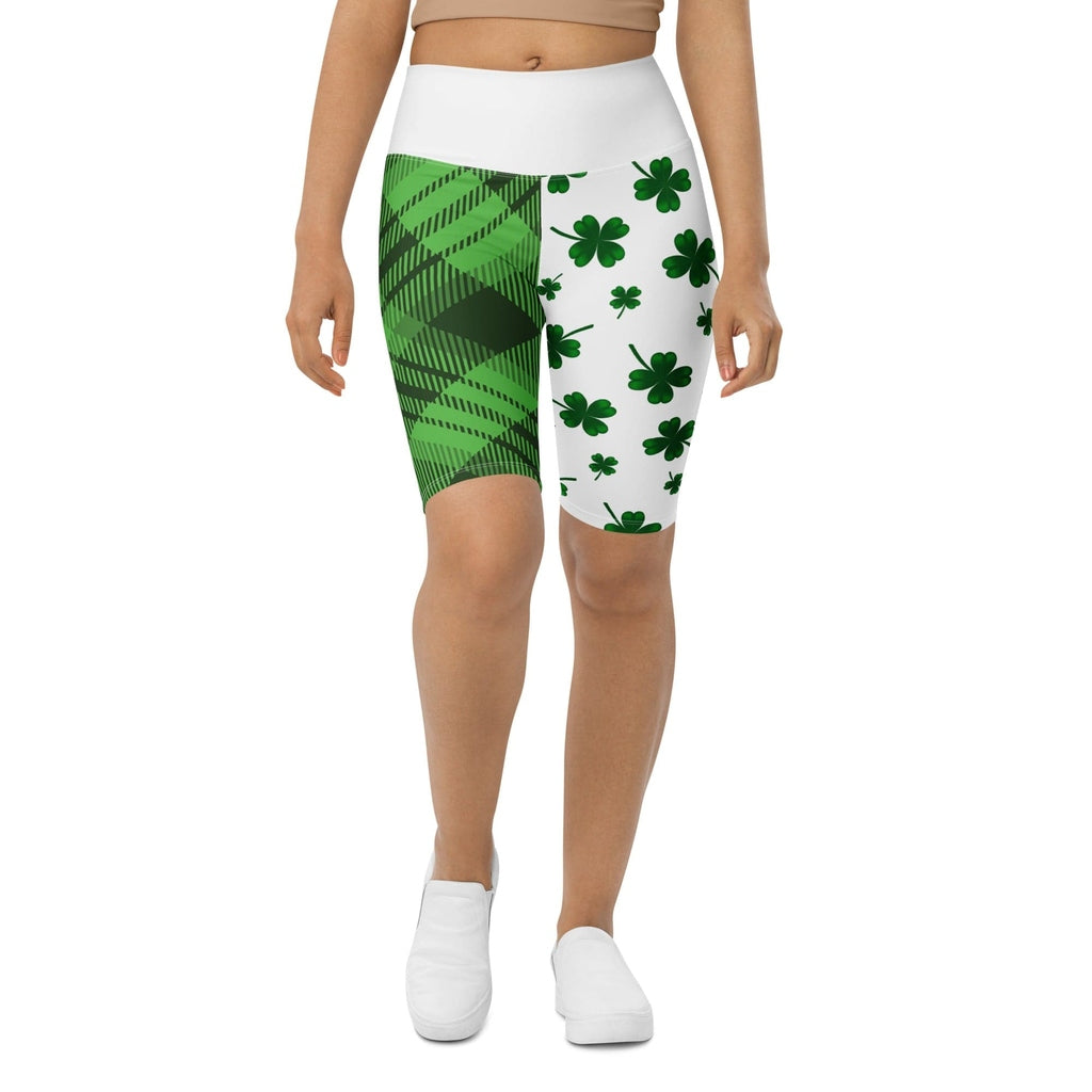 Shamrock & Tartan Biker Shorts