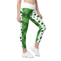 Shamrock & Tartan Crossover Leggings With Pockets
