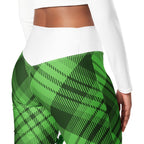 Shamrock & Tartan Flare Leggings