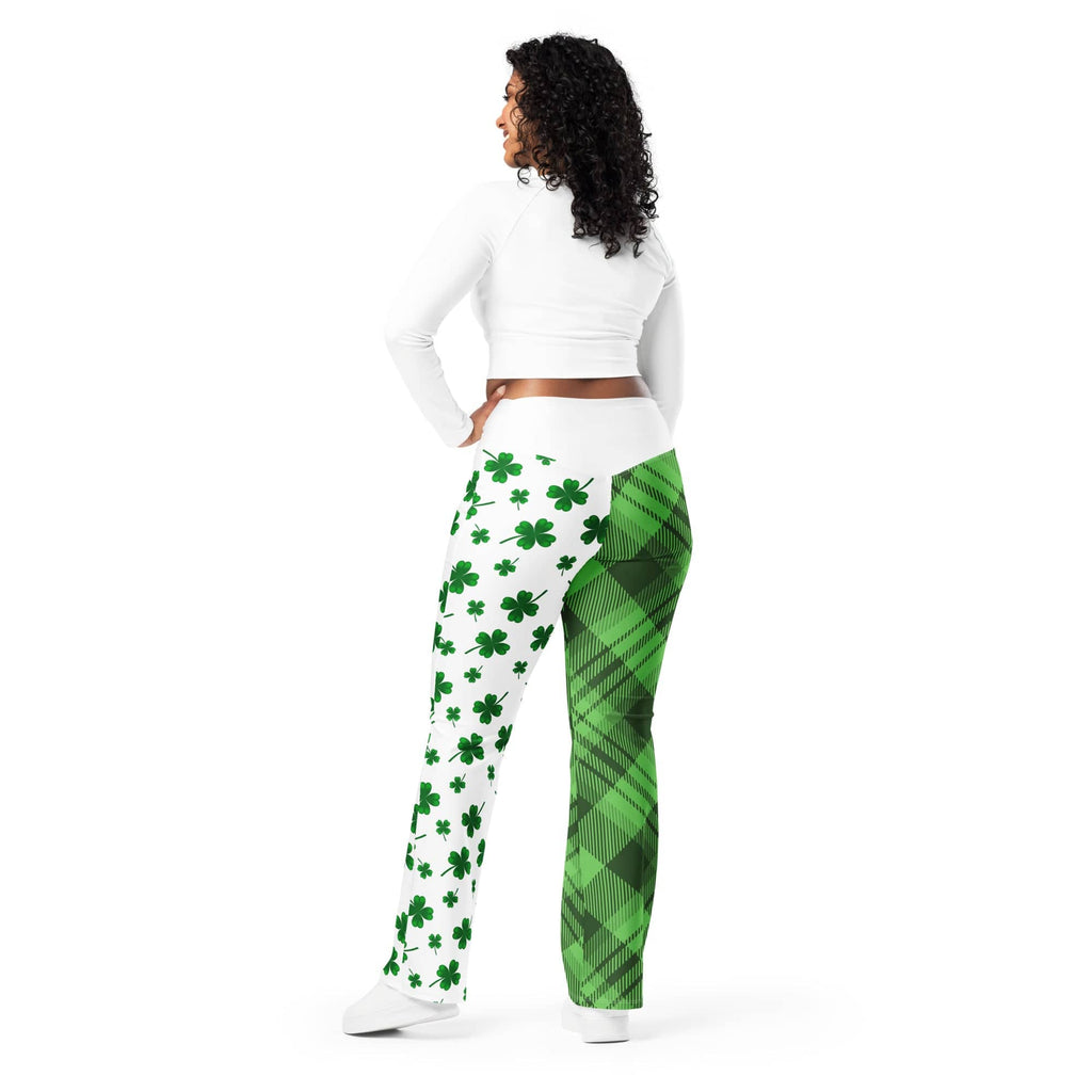 Shamrock & Tartan Flare Leggings