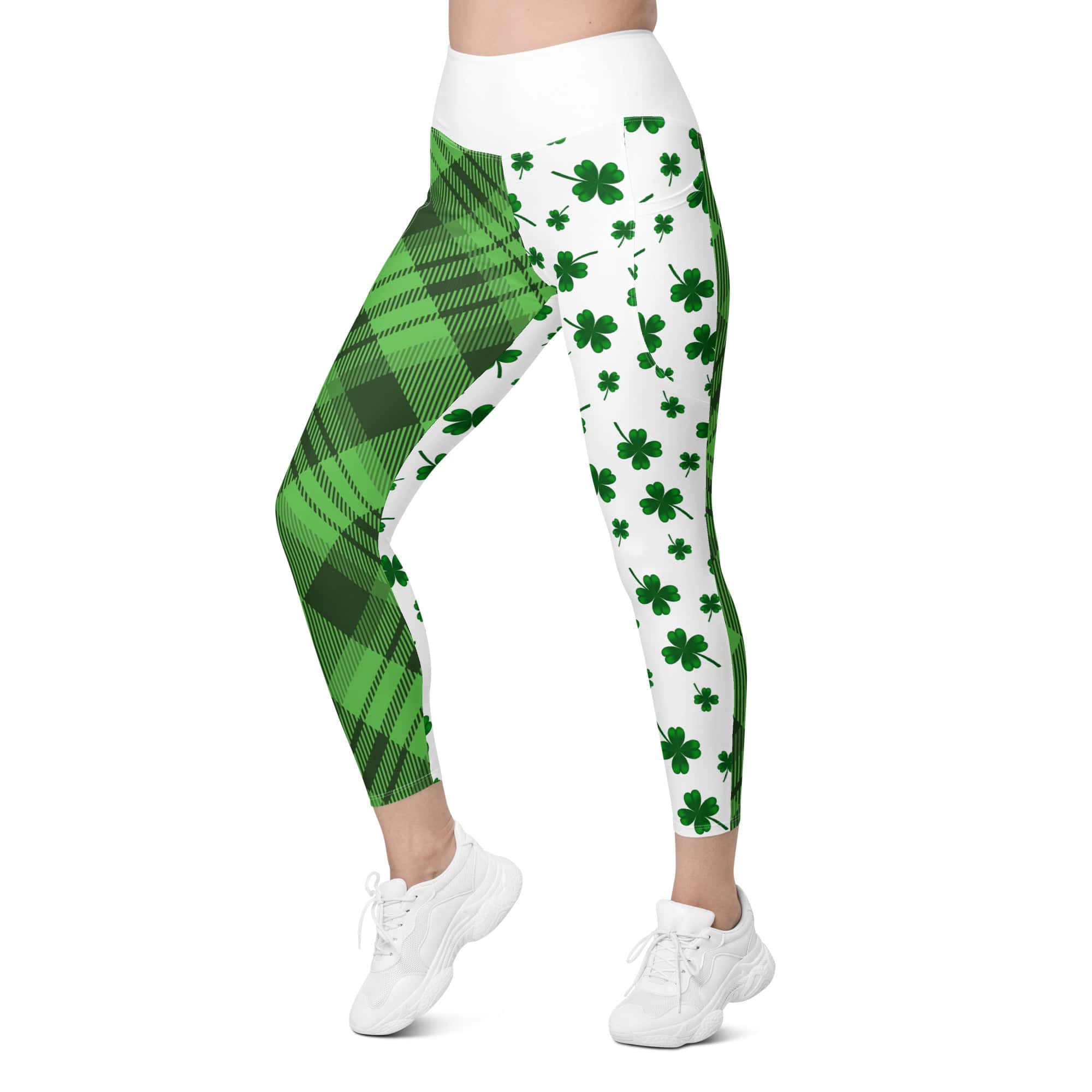 Shamrock & Tartan Leggings With Pockets