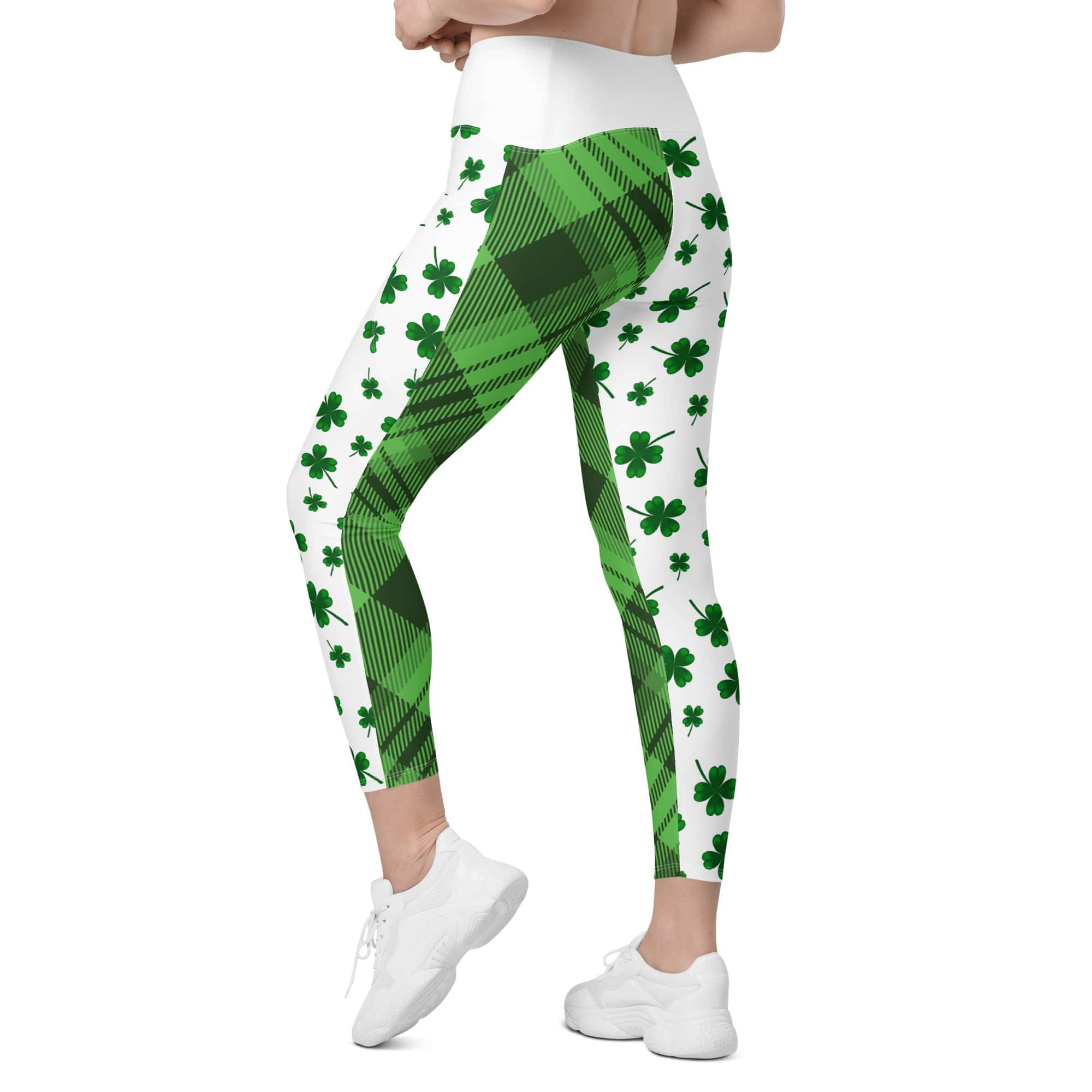 Shamrock & Tartan Leggings With Pockets