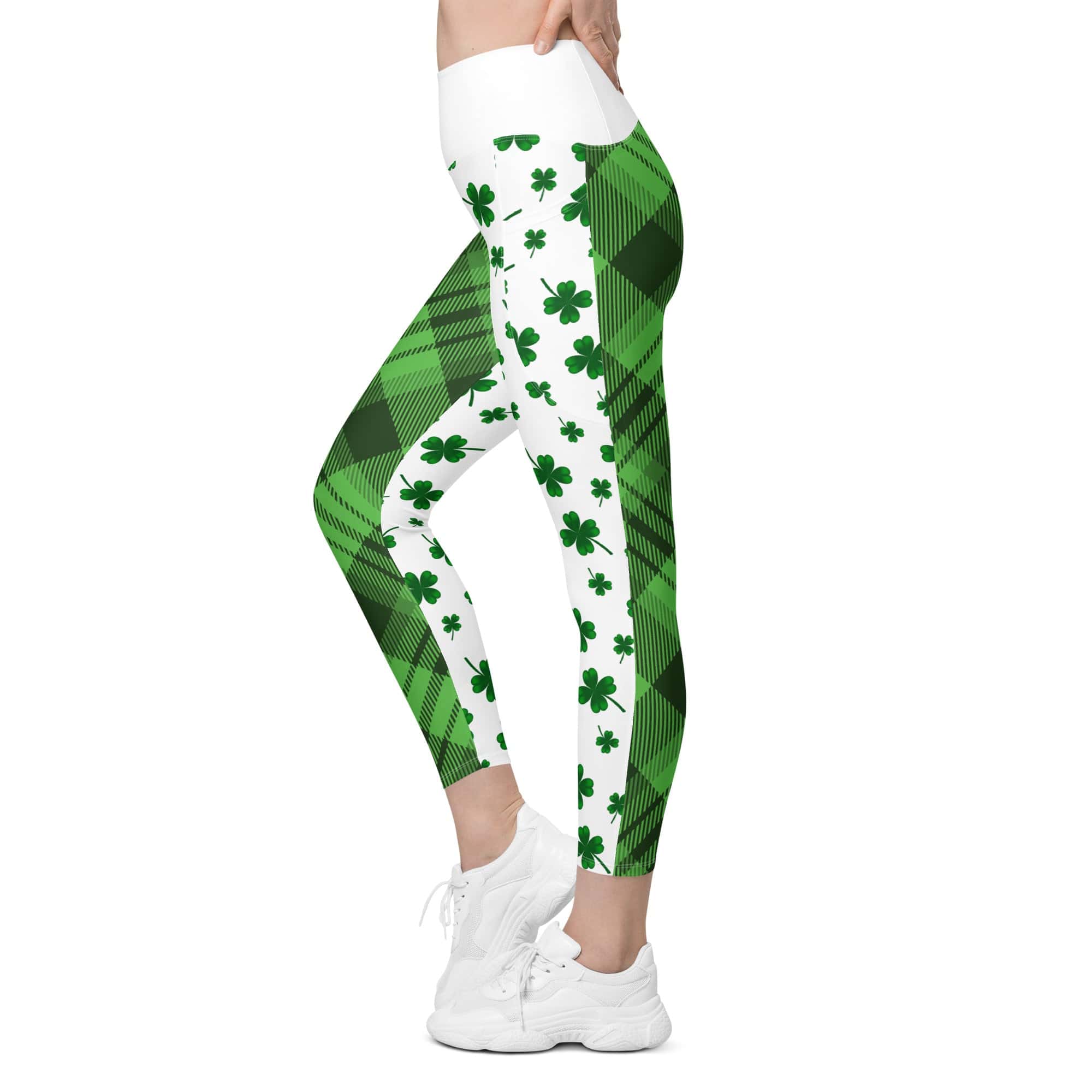 Shamrock & Tartan Leggings With Pockets