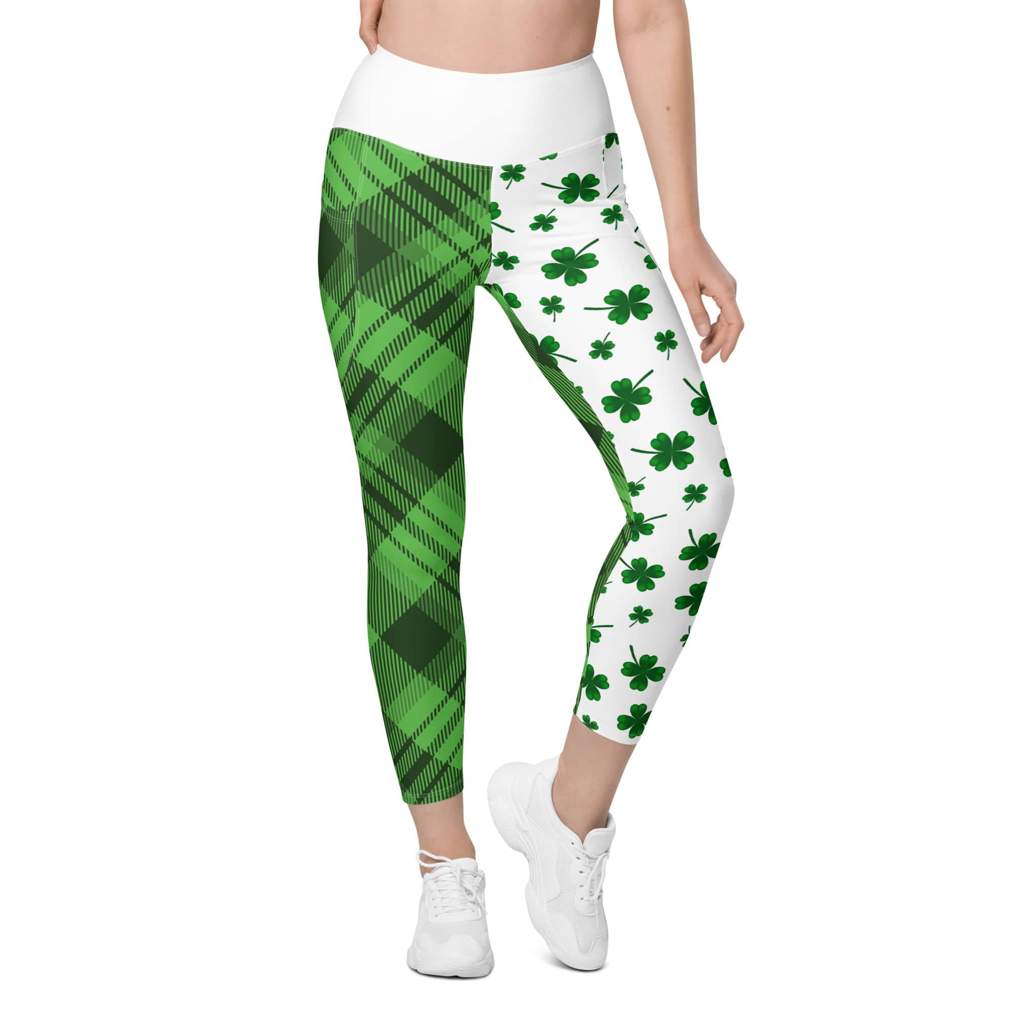 Shamrock & Tartan Leggings With Pockets