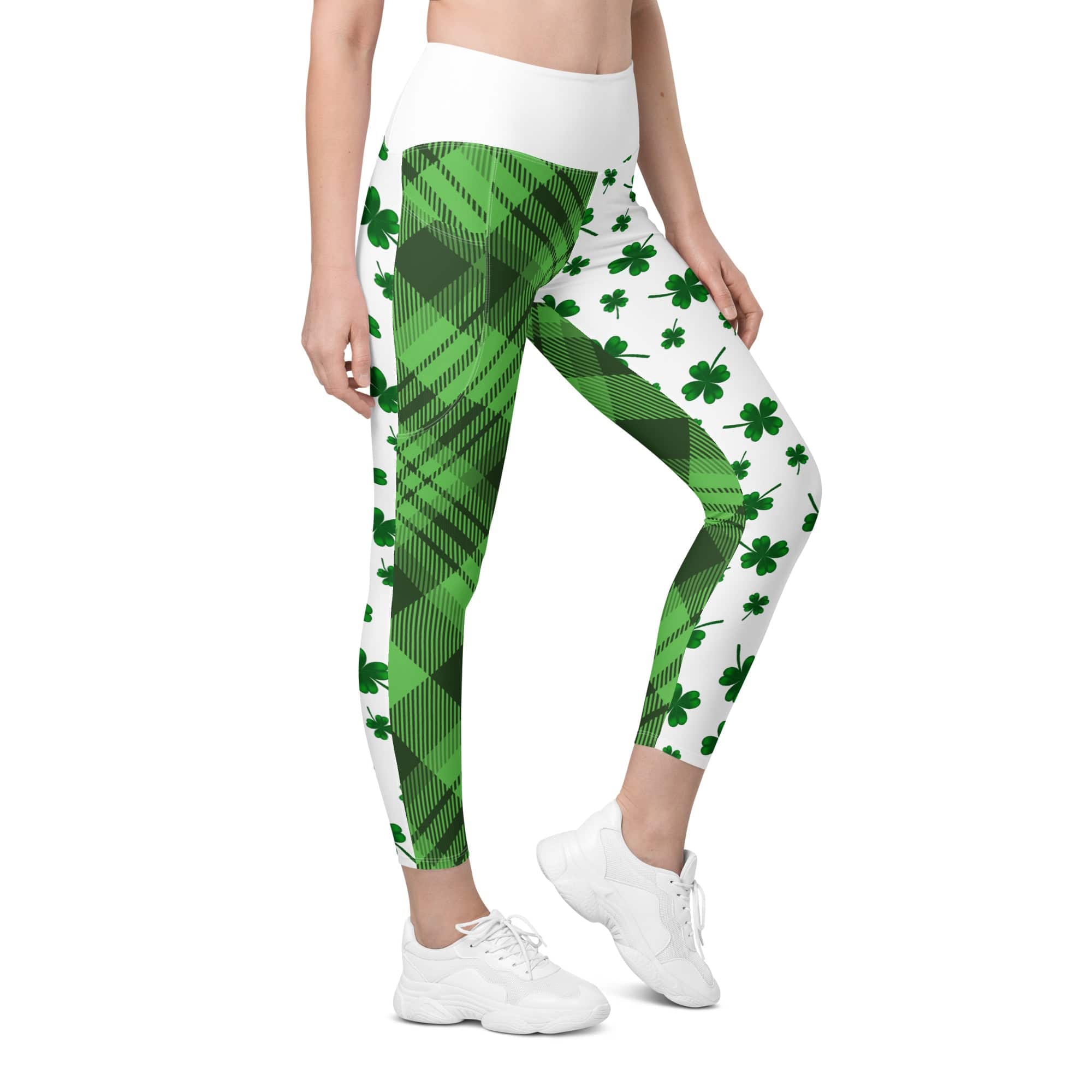 Shamrock & Tartan Leggings With Pockets