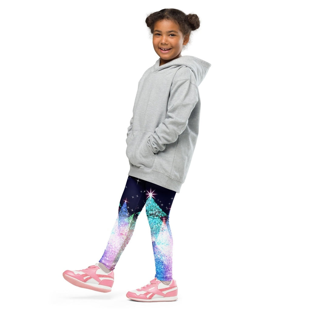 Shimmery Christmas Tree Print Kid's Leggings