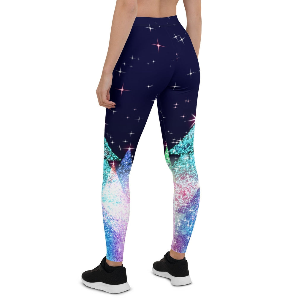 Shimmery Christmas Tree Print Leggings