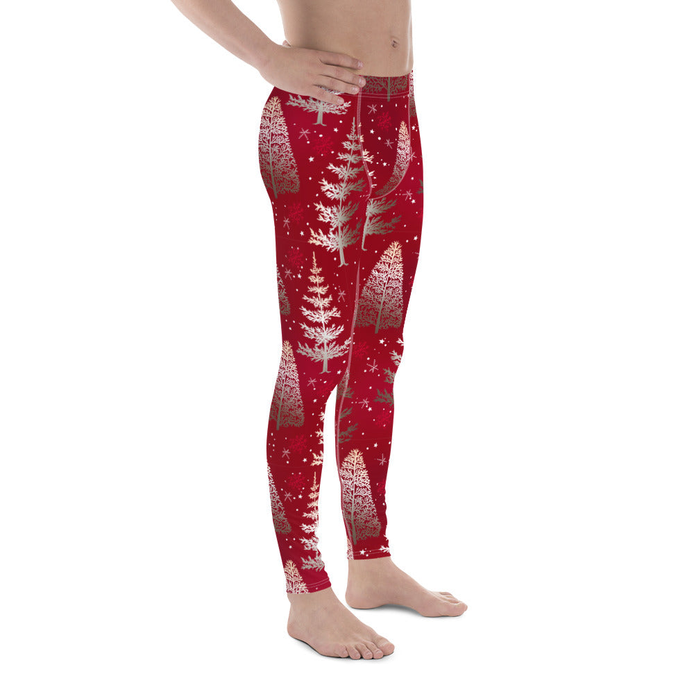 Silver Noel Pines Men's Leggings