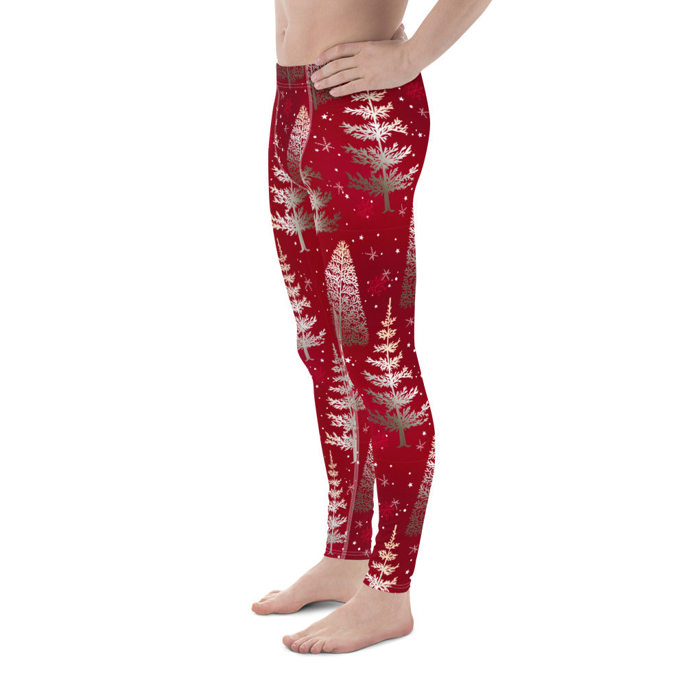 Silver Noel Pines Men's Leggings