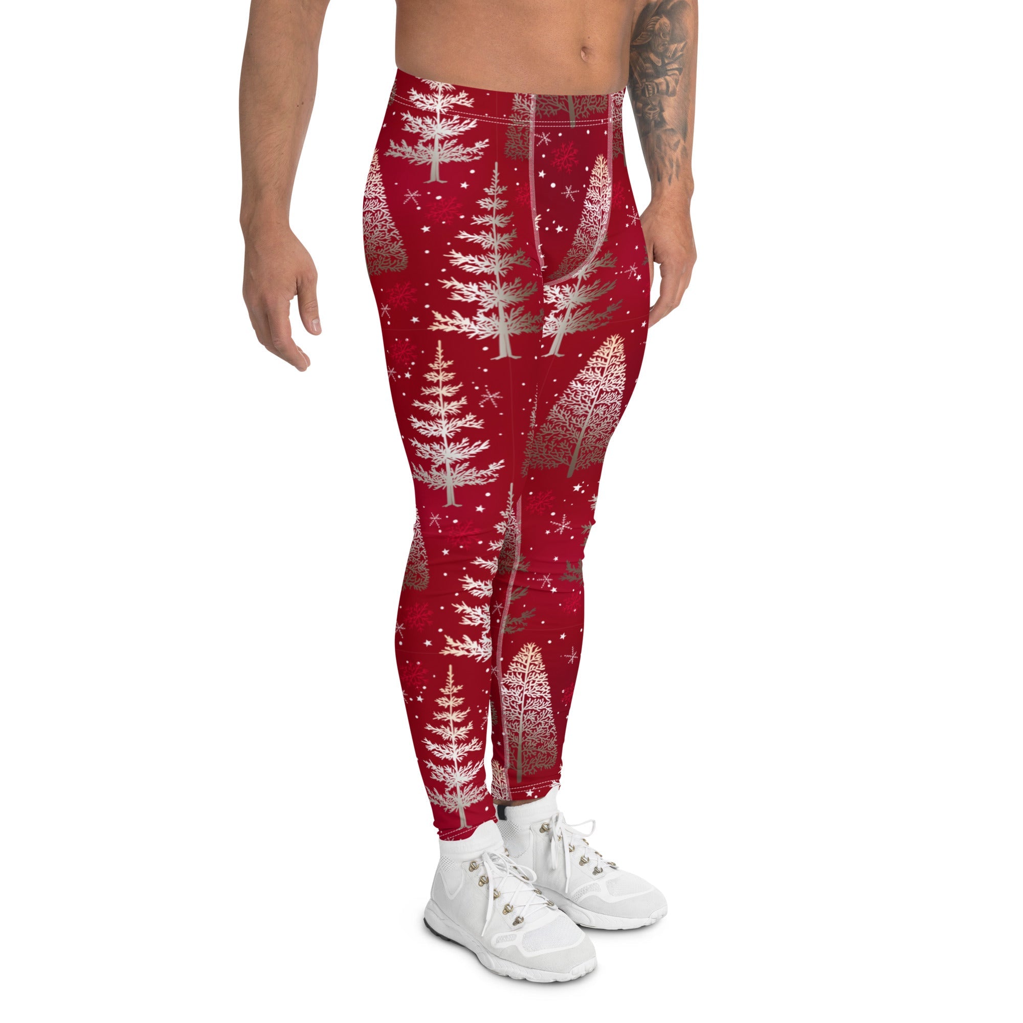 Silver Noel Pines Men's Leggings