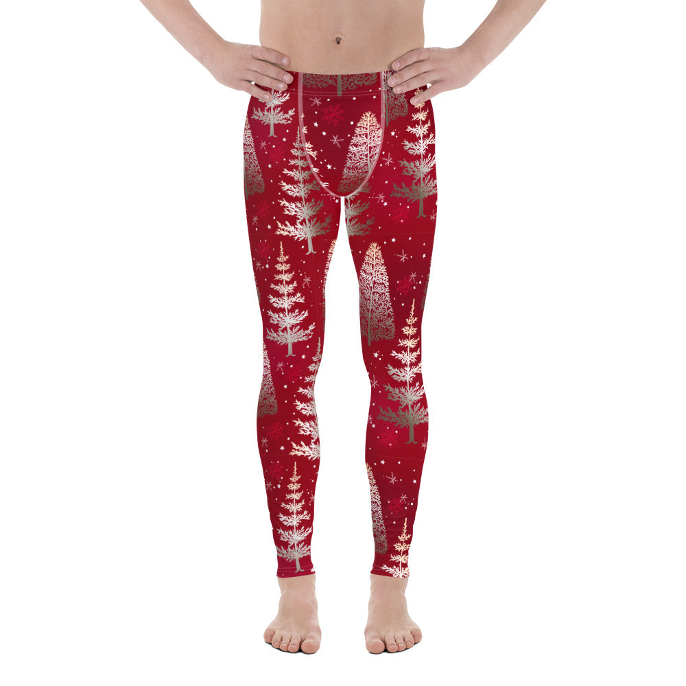 Silver Noel Pines Men's Leggings