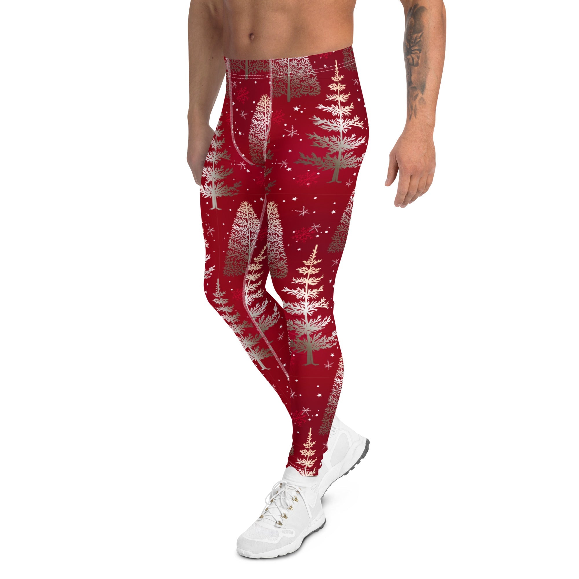 Silver Noel Pines Men's Leggings