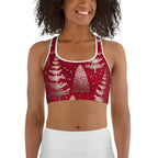 Silver Noel Pines Sports Bra