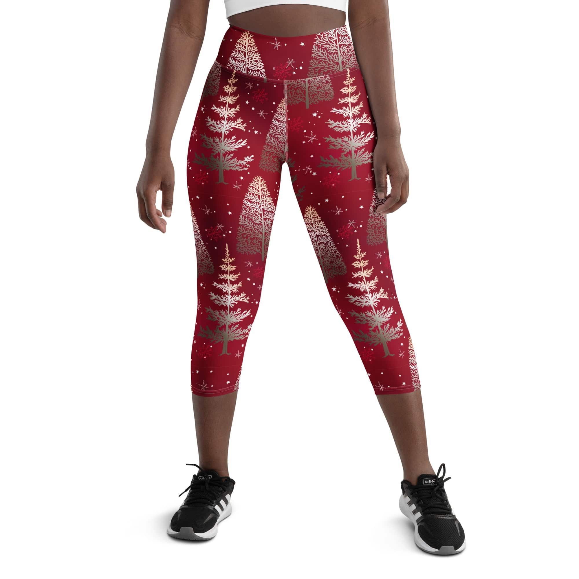 Silver Noel Pines Yoga Capris
