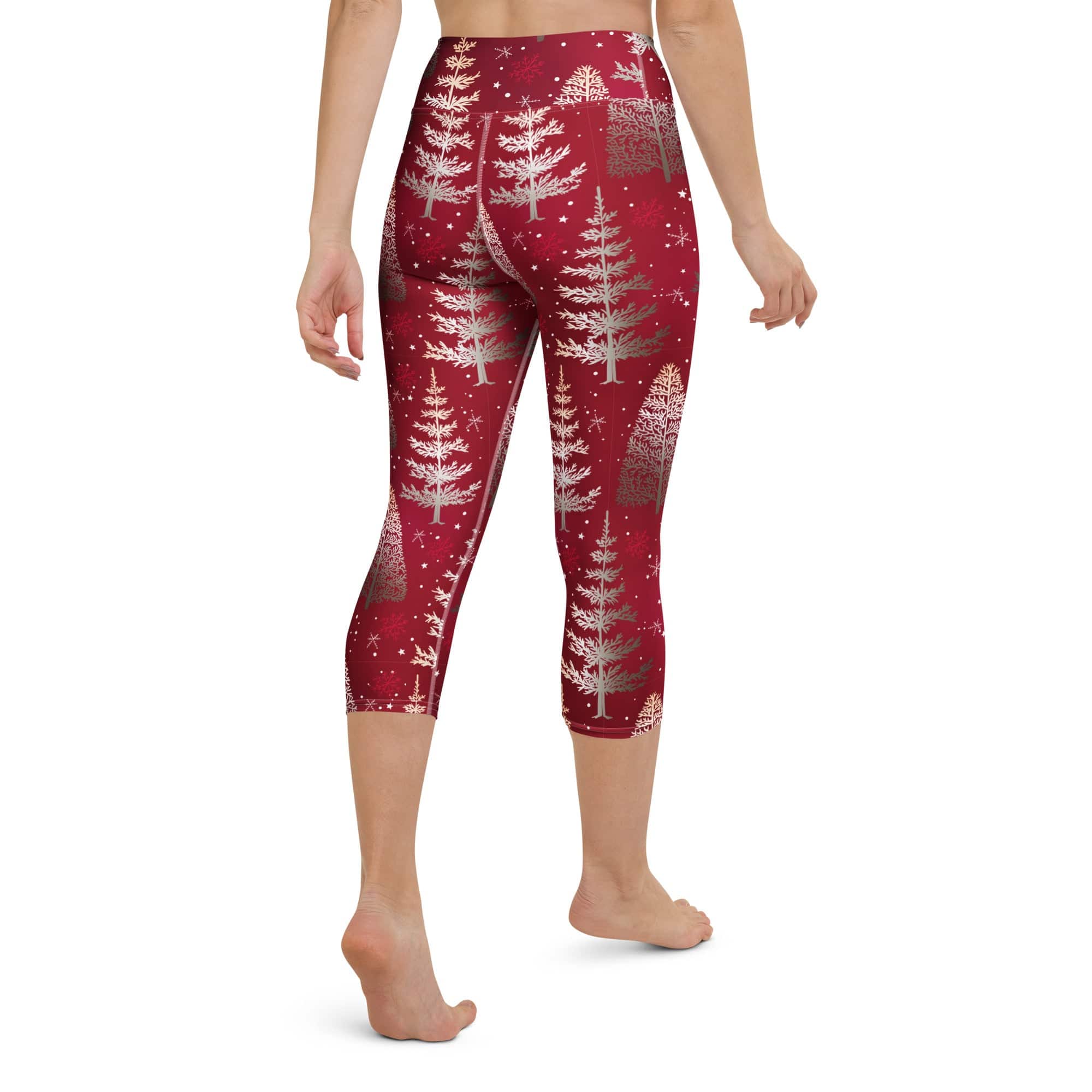 Silver Noel Pines Yoga Capris