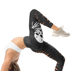Skeleton 3D Cut Out Effect Leggings