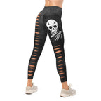Skeleton 3D Cut Out Effect Leggings