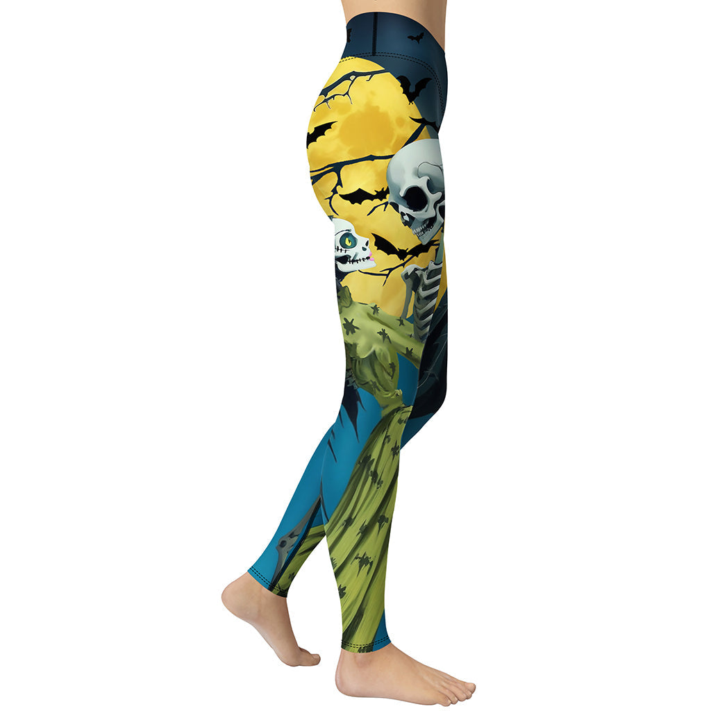 Skeleton and Zombie Yoga Leggings