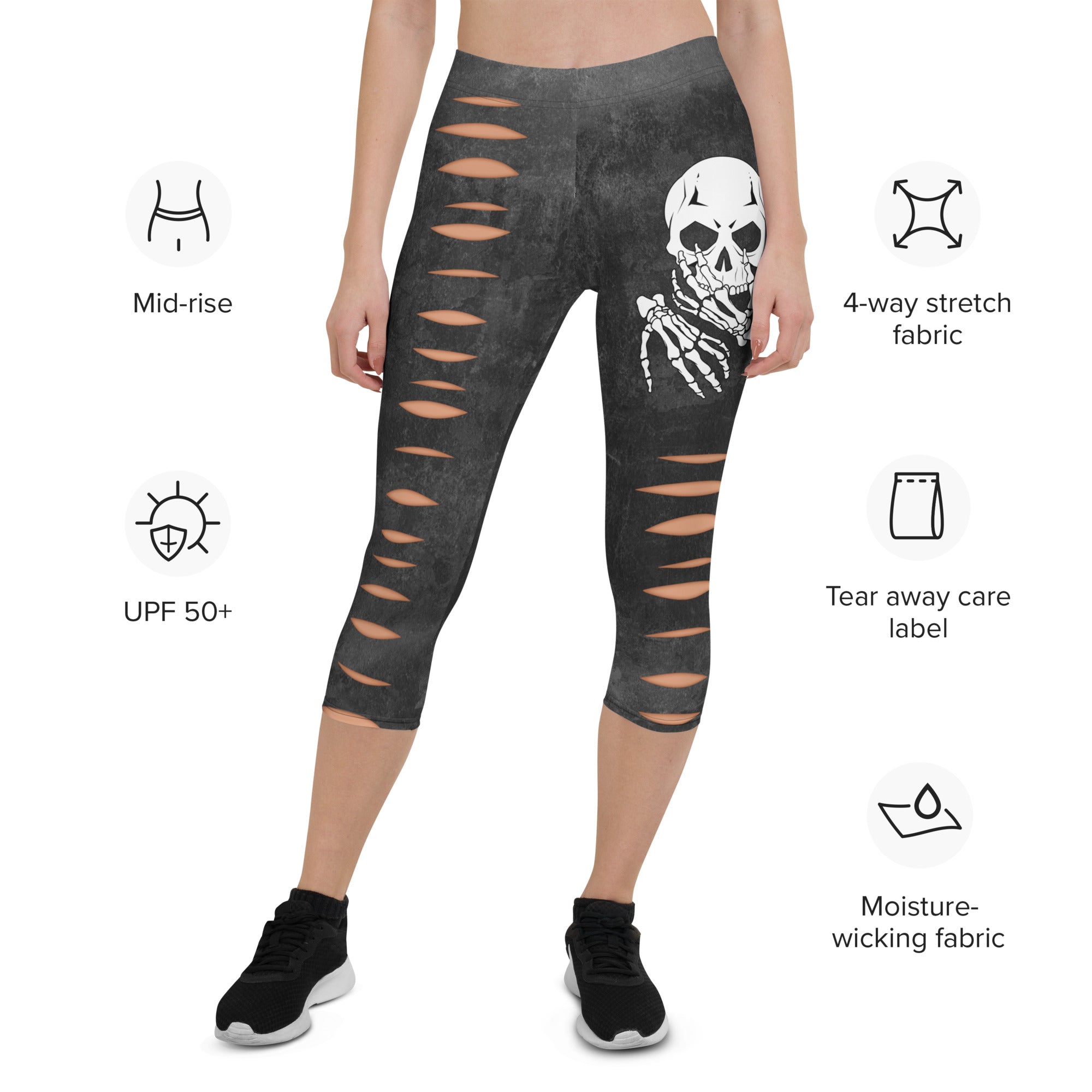 Skeleton Cut Outs Capris