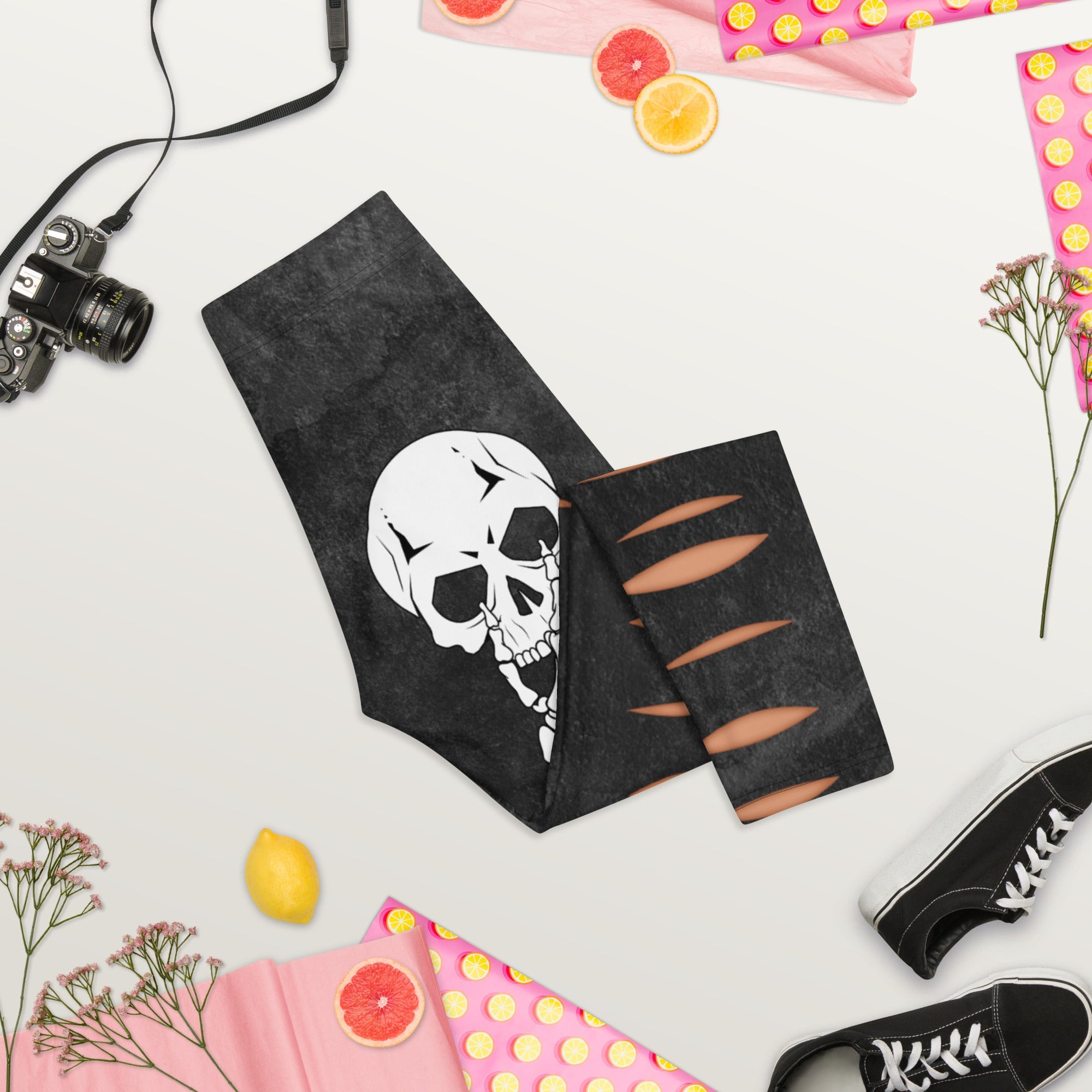 Skeleton Cut Outs Capris