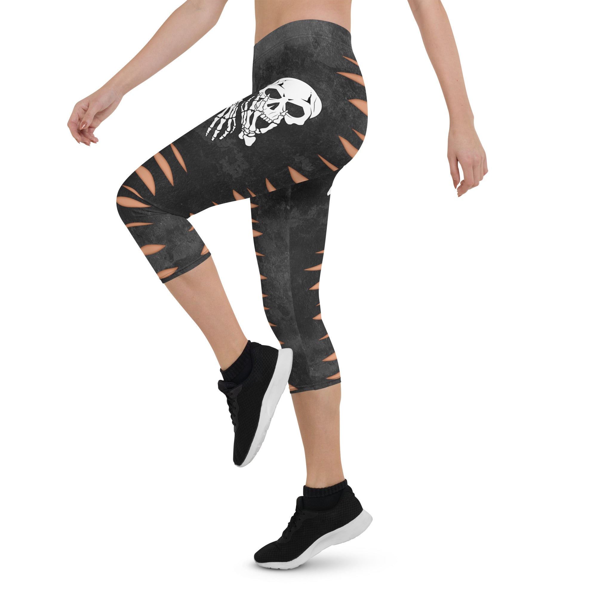 Skeleton Cut Outs Capris