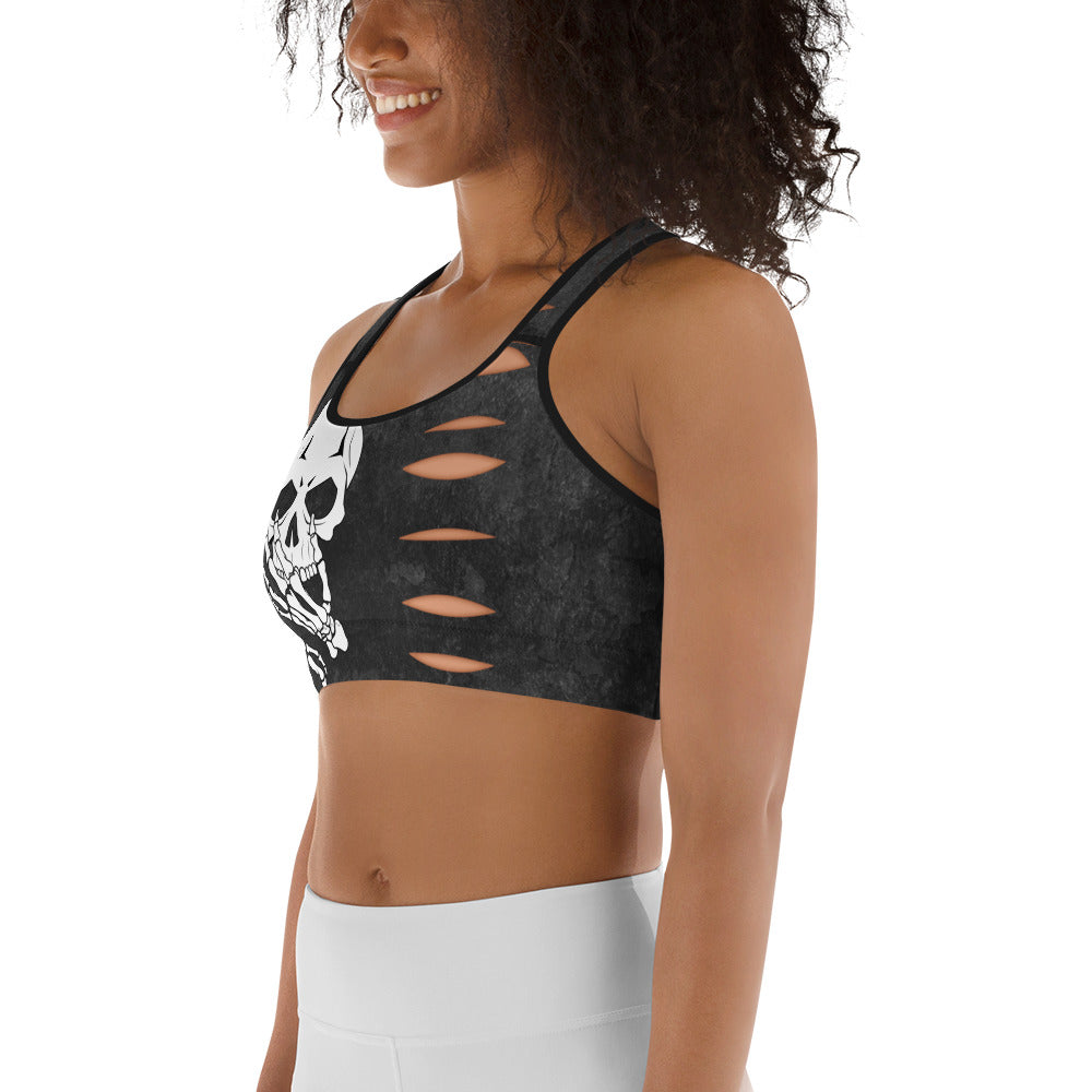 Skeleton Cut Outs Sports Bra