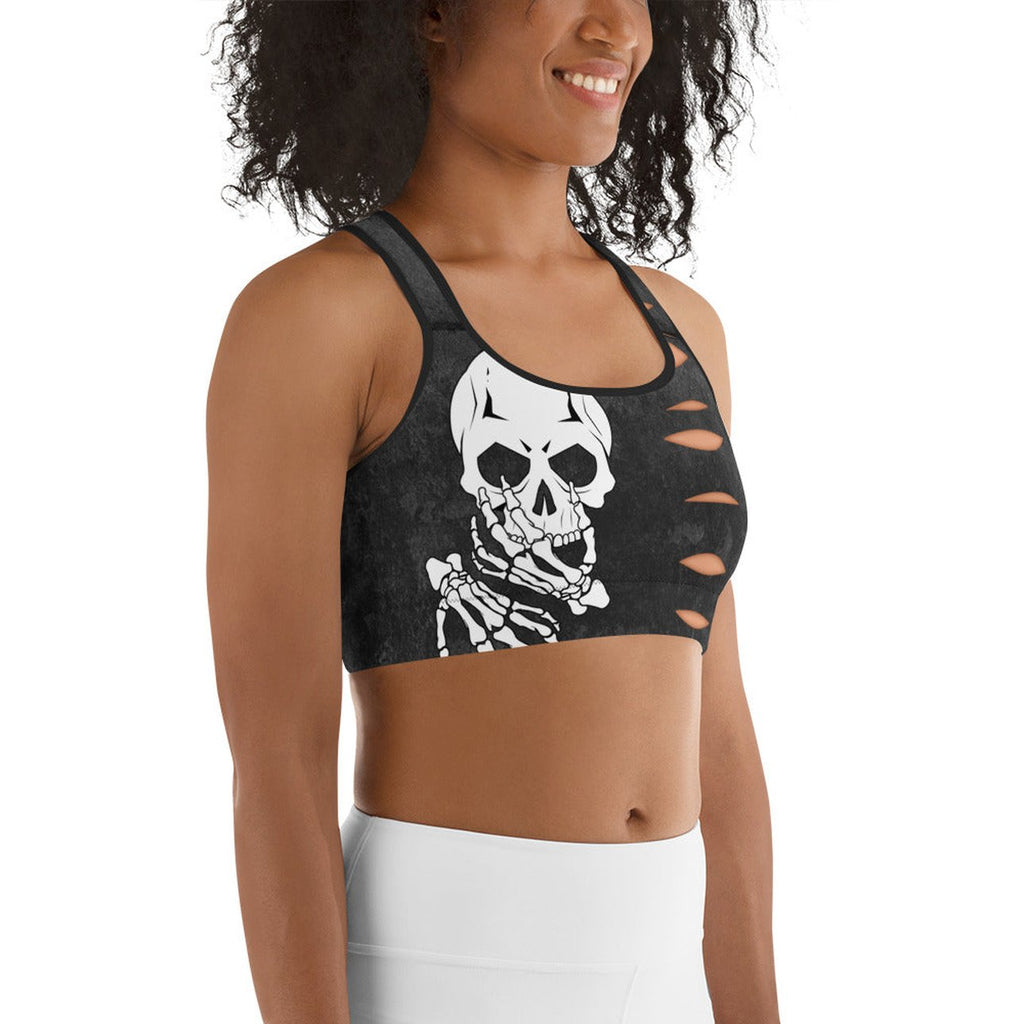 Skeleton Cut Outs Sports Bra