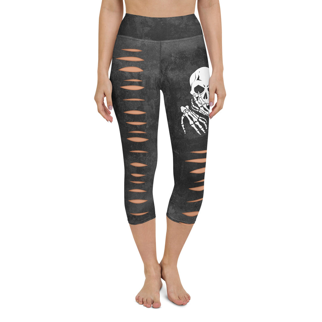 Skeleton Cut Outs Yoga Capris