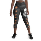 Skeleton Cut Outs Yoga Capris