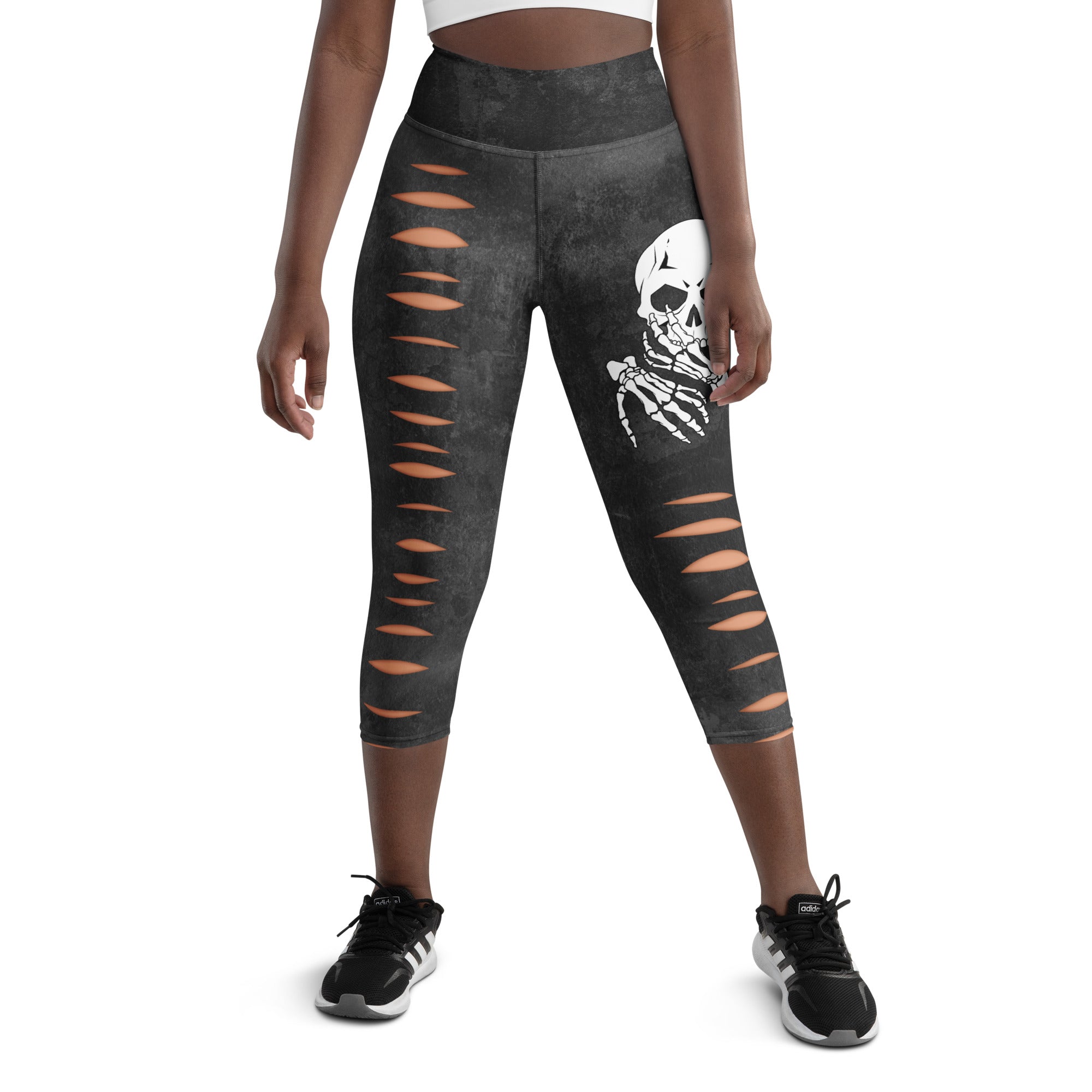 Skeleton Cut Outs Yoga Capris