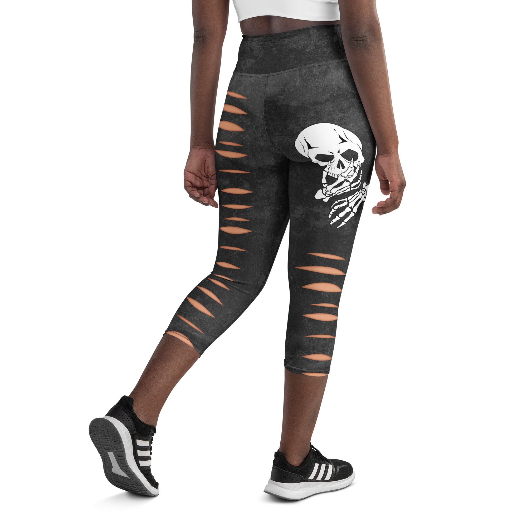 Skeleton Cut Outs Yoga Capris