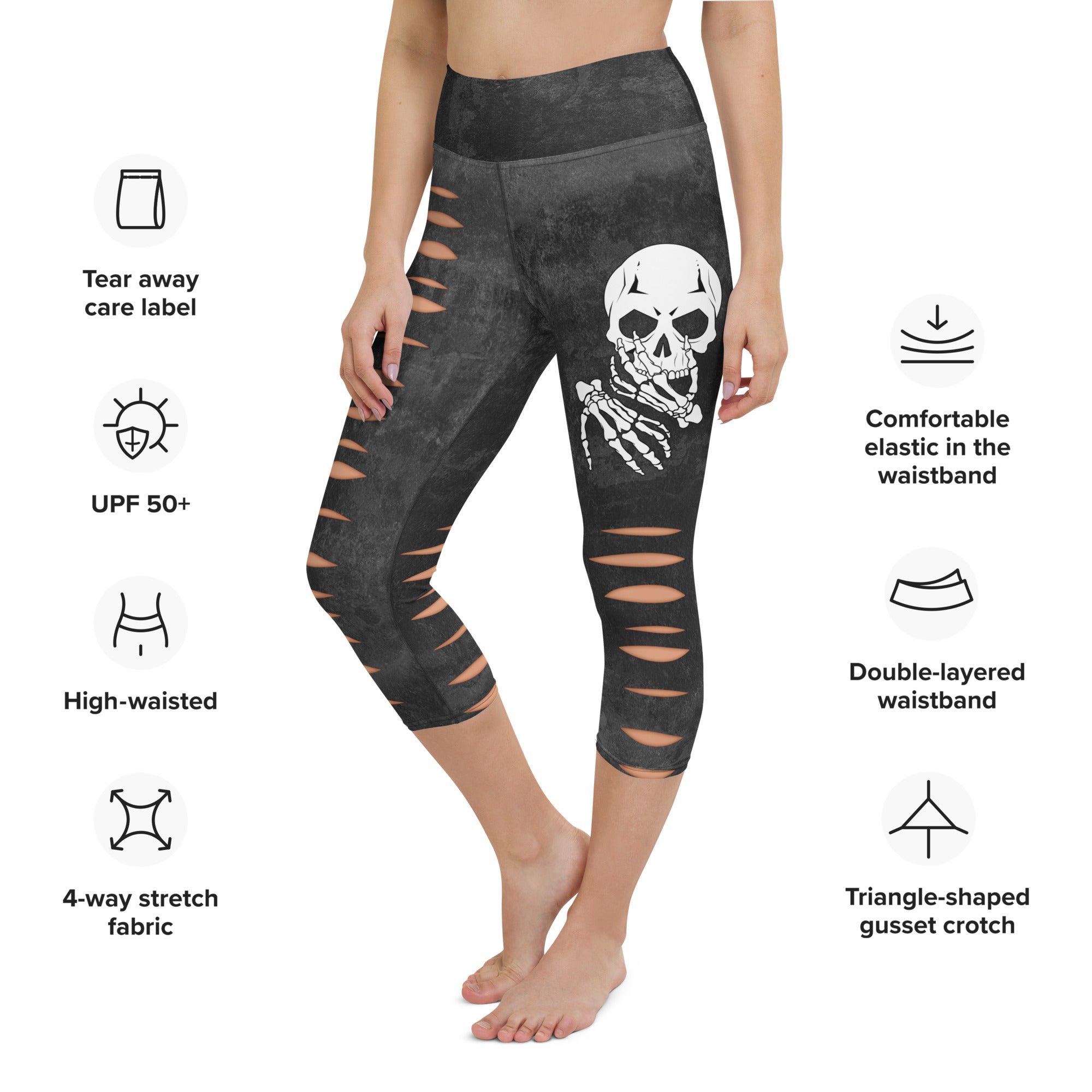 Skeleton Cut Outs Yoga Capris