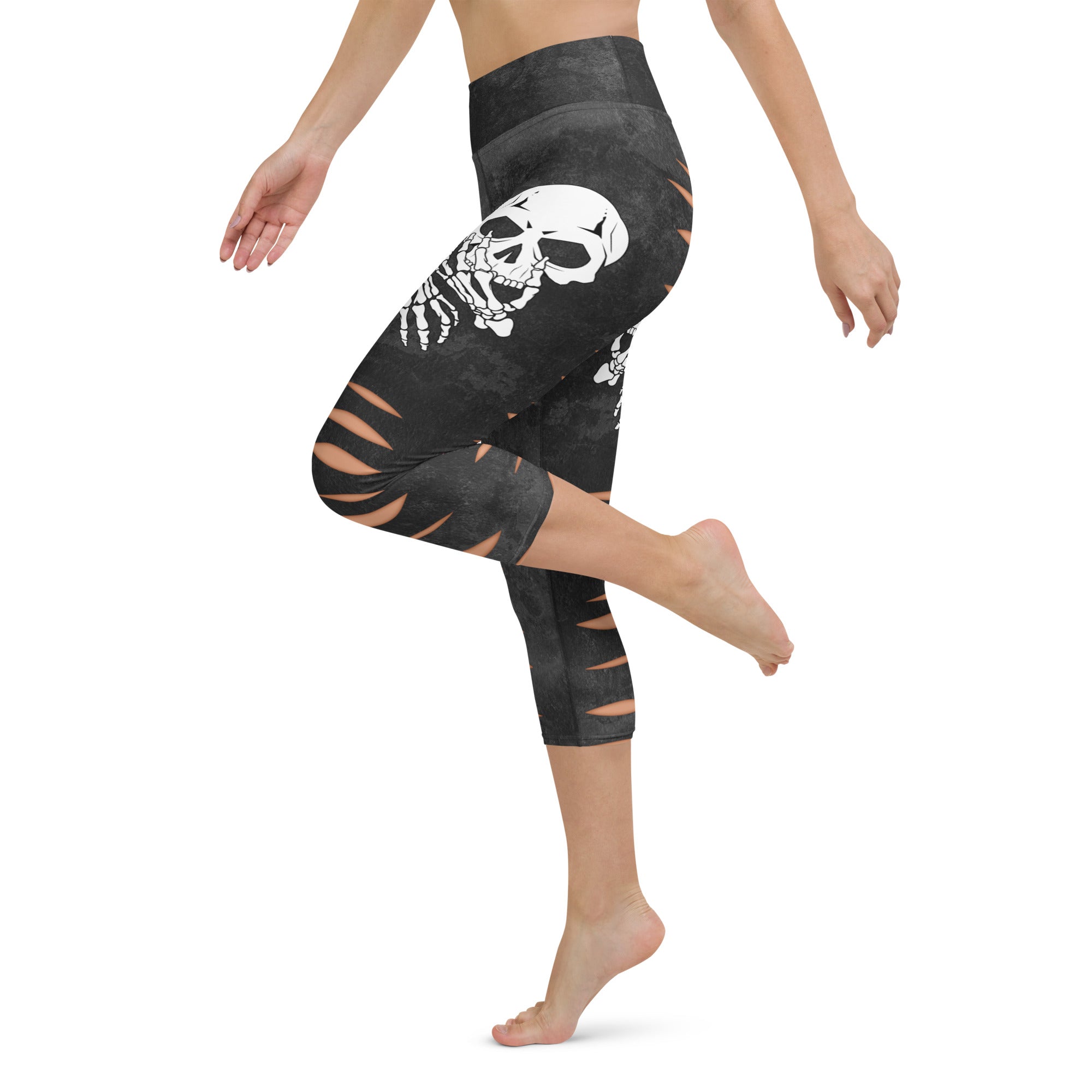 Skeleton Cut Outs Yoga Capris